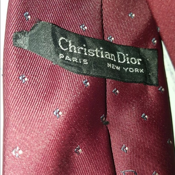 Christian Dior neck  Tie Dark Burgundy 56" - Picture 2 of 3